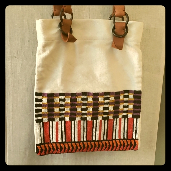 Jasper & Jeera Handbags - Jesper & Jeera Anthropologie Embellished Tote